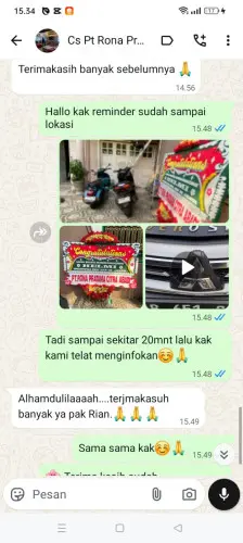 Testimonial Papan Bunga padaulun