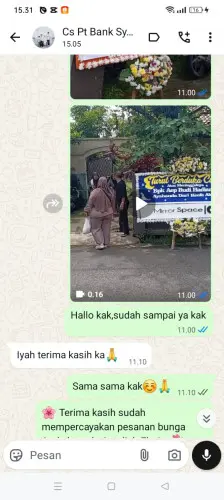 Testimonial Papan Bunga padaulun